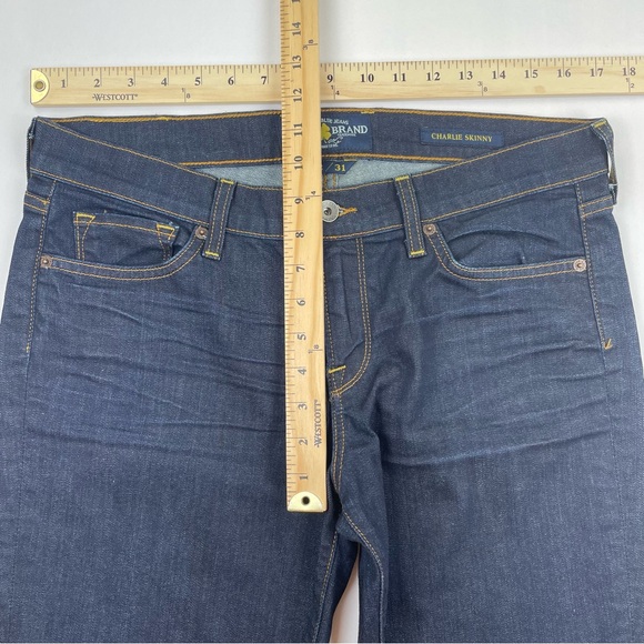 Lucky Brand Jeans Womens 12/31 Charlie Skinny Dark Wash Mid Rise Stretch 34” W - Picture 10 of 11